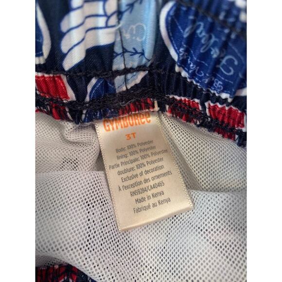 GYMBOREE Boy’s Patriotic Baseball Swim Trunks / Size: 3T - Picture 2 of 5